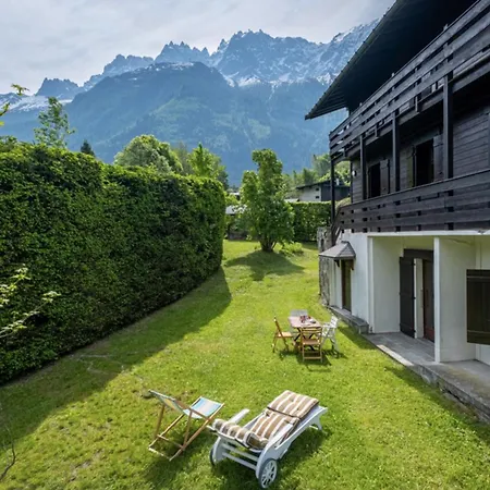 Family Home With A Garden Overlooking Mont Blanc Chamonix