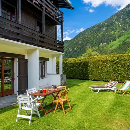 Family Home With A Garden Overlooking Mont Blanc Chamonix
